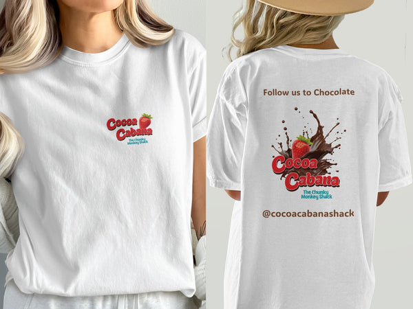 Cocoa Cabana Follow Us to Chocolate T-Shirt