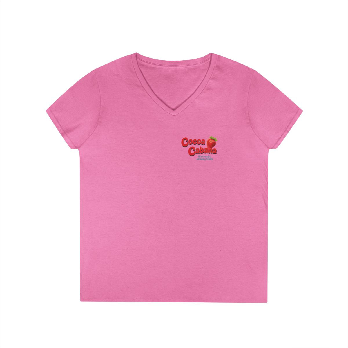 Cocoa Cabana Pink V-Neck Short Sleeve Tee Shirt