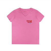 Cocoa Cabana Pink V-Neck Short Sleeve Tee Shirt