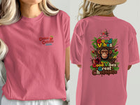 Pink t-shirt with Cocoa Cabana logo on front and monkey graphic on back.